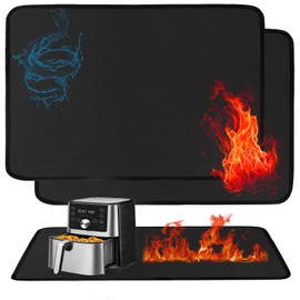 2PCS Heat Resistant Mats for Countertop,15x18 in Fireproof Air Fryer Mat,Grill Mats for outdoor Grill to Protect Your Prep Table and Outdoor Grill Table, Kitchen Countertop Protector Hot Pad for Grill