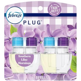 Generic Febreze Plug with Fade Defy Technology Air Freshener - New Limited Edition - (2) of 0.87 fl oz Refills (Southern Lilac Mornings), Clear