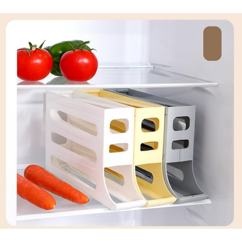 30 Eggs Egg Holder for Fridge,4 Tiers Egg Container,Auto-Rolling Organizer