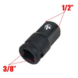 Xiaoyztan 3/8 F to 1/2 M Impact Reducer, Chrome Vanadium Steel Squre Socket for Impact Driver Conversions, Pack of 2