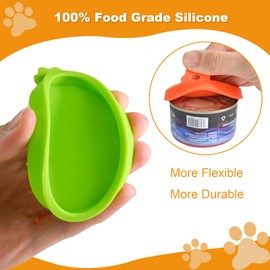 Yobbai Silicone Small Can Lids - Covers for 3oz & 2.5oz Cat Food Cans (6 PCS) - BPA Free & Dishwasher Safe