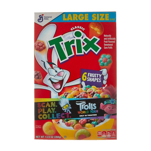 Trix, Fruit Flavored Corn Puffs Breakfast Cereal, 13.9 oz