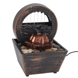 Tabletop Fountain, Relaxation Meditation Tabletop Fountain Rock Waterfall, Flowing Water Ornaments Tabletop Fountain Landscape Decoration for Home, Office, Bedroom