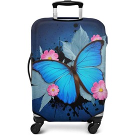 Butterfly Suitcase Cover for Butterfly Lover,Suitcase Protector Elastic Luggage Anti-scratch (Color 3, Small (18-20in))