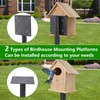 Upgraded Thicken Bird Feeder Pole for Outdoors - Easy to