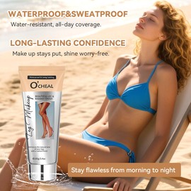 UZYXC Körper Make Up Tattoo Abdecken Wasserfest, Deckende Foundation für Strahlende Beine, Farbbeständig gegen Schweiß, Für Gesund Aussehende Haut, Transferfeste Körper Foundation Mittelton