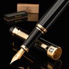 KEYZOR Black Fountain Pen Set, Elegant Fountain Pen with 24
