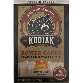 Kodiak Protein Power Cakes BUTTERMILK Pancake Flapjack & Waffle Mix 20 oz Box