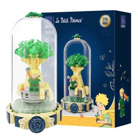 Building Block Set Little Prince, Little Prince and Big Tree Building Blocks with Transparent Dust Cover Building Block Gift for Mother's Day Christmas (The Little Prince - The Beginning of the