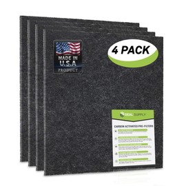 Seal Supply 4 Pack of Idylis D Carbon Activated Pre Filters Machine Precut Compatible with Idylis Purifier Models AC-2118 & AC2123