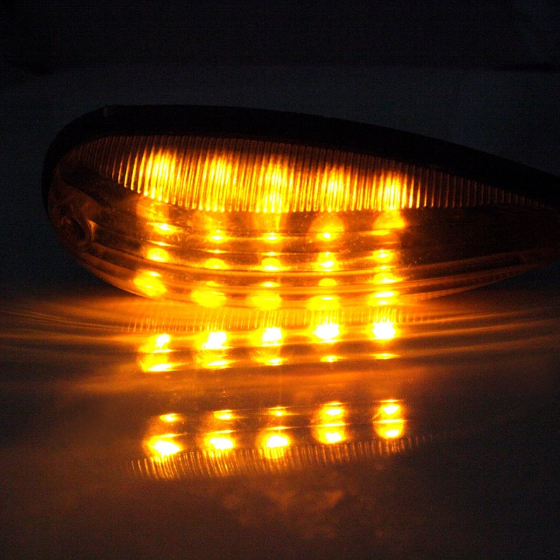 ECCPP 2 Red 2 Amber Tear Drop LED Marker Light