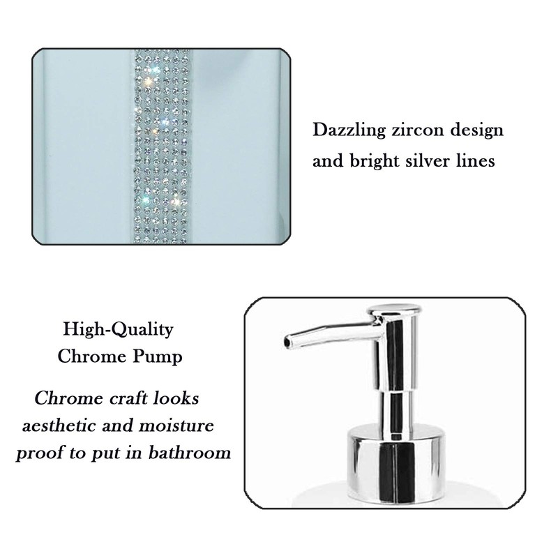 CAAHANJIA Bathroom Accessories Set 4 Pcs-Ceramic Gift Set Soap Dispenser