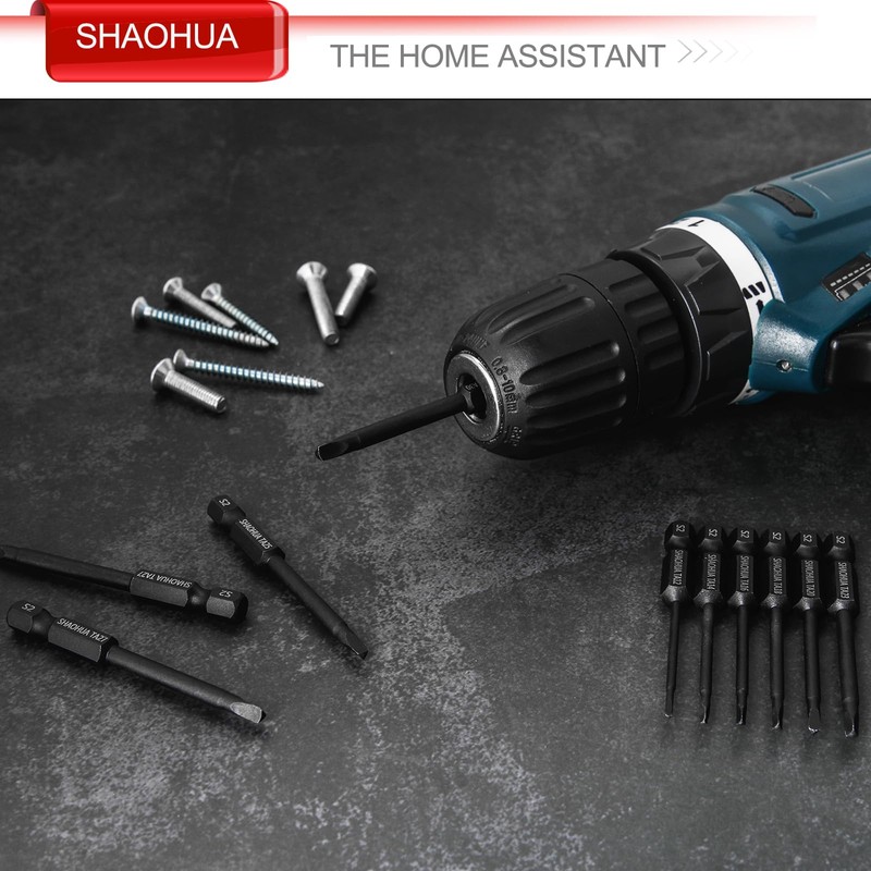 SHAOHUA Triangle Screwdriver Set, 10Pcs S2 Steel Triangle Drill Bit