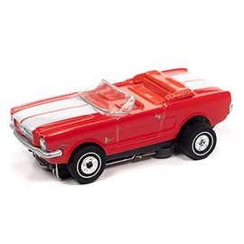 Auto World Thunderjet R34 1965 Ford Mustang Convertible (Red) HO Scale Slot Car