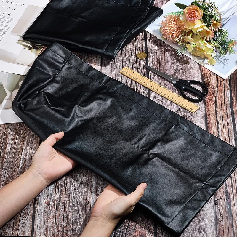 CALFOVERA 2PCS Waterproof PU Leather Armrest Covers Vintage Non-Slip Leather