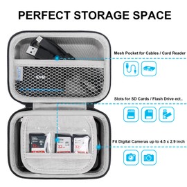 Lacdo Camera Carrying Case for PowerShot SX740 SX730 SX720 SX620, Black+grey, Suitcase organiser