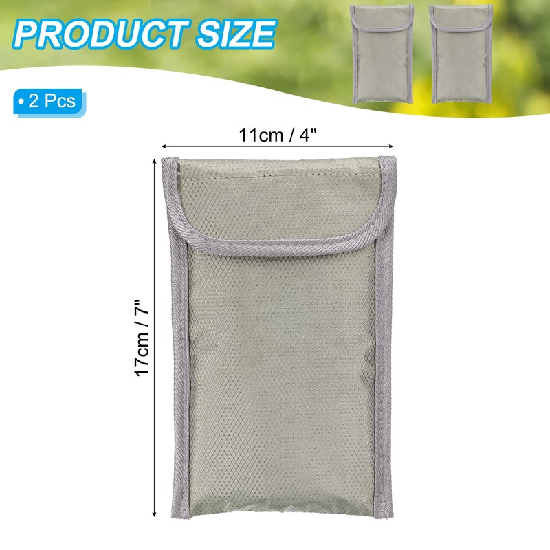 2 Pack Faraday Bags, 6.5 Inch Signal Blocking Key Pouch