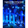 Brightown 60 LED Solar Flower String Lights for Outside Waterproof