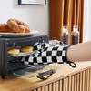 Ohocut Black and White Checkered Oven Mitts Heat Resistant, Vintage