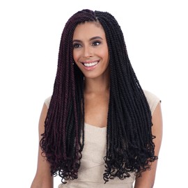 FreeTress Equal Synthetic Hair Braids Double Strand Style Cuban Twist Braid 24" (OT27)