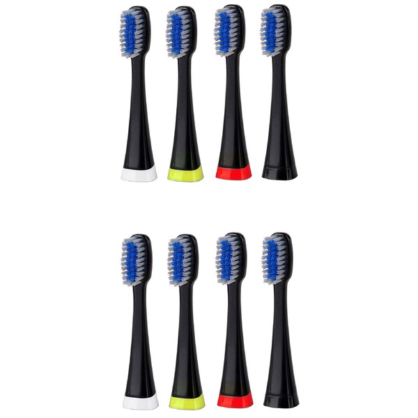 Pursonic 8 pack replacement Brush Heads for S750 (black)