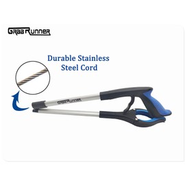 2- Pack 32 inch GrabRunner Folding Reacher Grabber Tool with Magnetic(Blue/Blue)