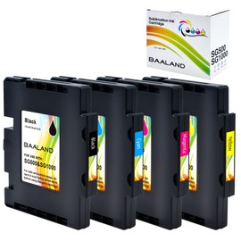 BAALAND Compatible Sawgrass SG500 Sublimation Ink Replacement for Sawgrass SG500 SG1000 Sublimation Printer Ink, High Capacity, Upgraded Chip, No AB Serial Number (SG500/SG1000 BK/C/M/Y 4-Pack)