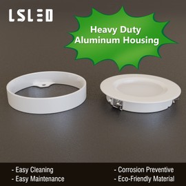 L5L3D LED Puck Lights Kit Wired, Dimmable Under Cabinet Lights Aluminum Housing with Touch Switch, 6 Pack 18W 3000K Warm White for Kitchen, Closet, Wardrobe, ETL Listed