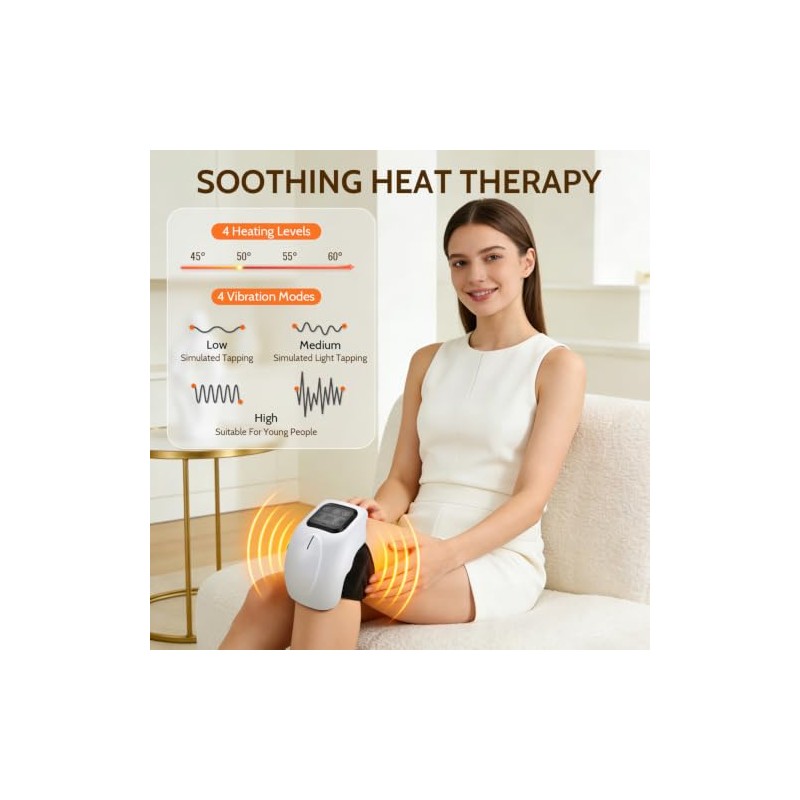 4-in-1 Knee Massager with Heat, Red Light, Vibration & Airbag