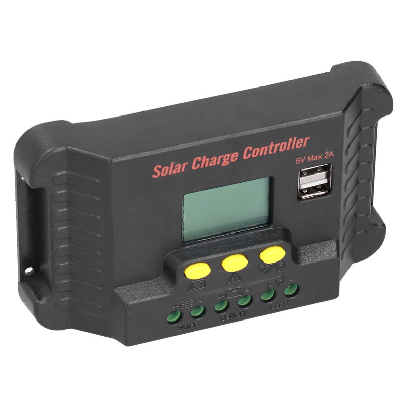 Solar Controller LCD Display with USB Mobile Phone Charging 12/24V