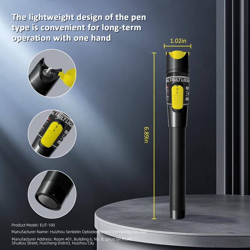 Visual Fault Locator - 100KM Ultra-High-Power VFL Fiber Optic Tester