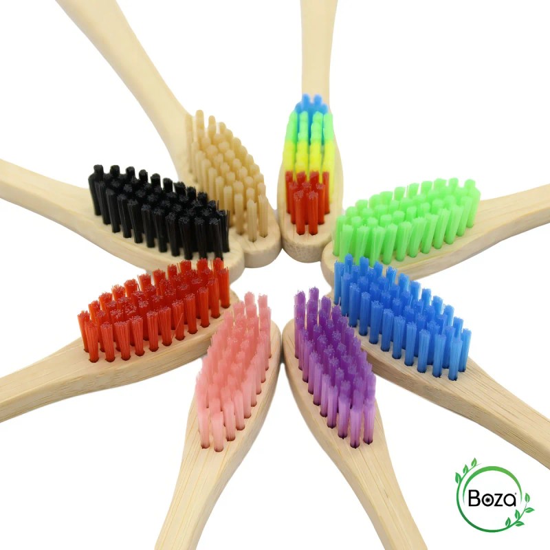 Cepillo De Dientes Bambu Biodegradable Ecologico Adulto Color Morado