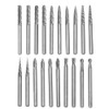 Gasea 20pcs 3mm 1/8" Shank Double Cut Head Tungsten Carbide