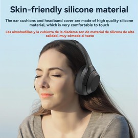 USTIYA Funda para Sony WH-1000XM4 Case Silicona Protectora de Cover Carcasa Antigolpes Accesorios de Auriculares (Negro)