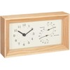 Remnos LC13-14 NT Lemnos Hanging Thermometer/Hygrometer, Analog Frame, Natural Wood