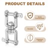 MECCANIXITY Heavy Duty M10 Double Swivel Eye Hook, 304 Stainless