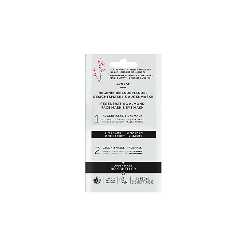 DR. SCHELLER Face Mask & Eye Mask, Regenerating Almond, 10