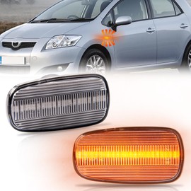POPMOTORZ Prius 20 Side Marker, LED Side Turn Signal, NHW20 Lamp, Turn Light, Krueger Wish, Altezza, Crown, Comfort, Isis RAV4, Flashing Type, Anti-Hifra