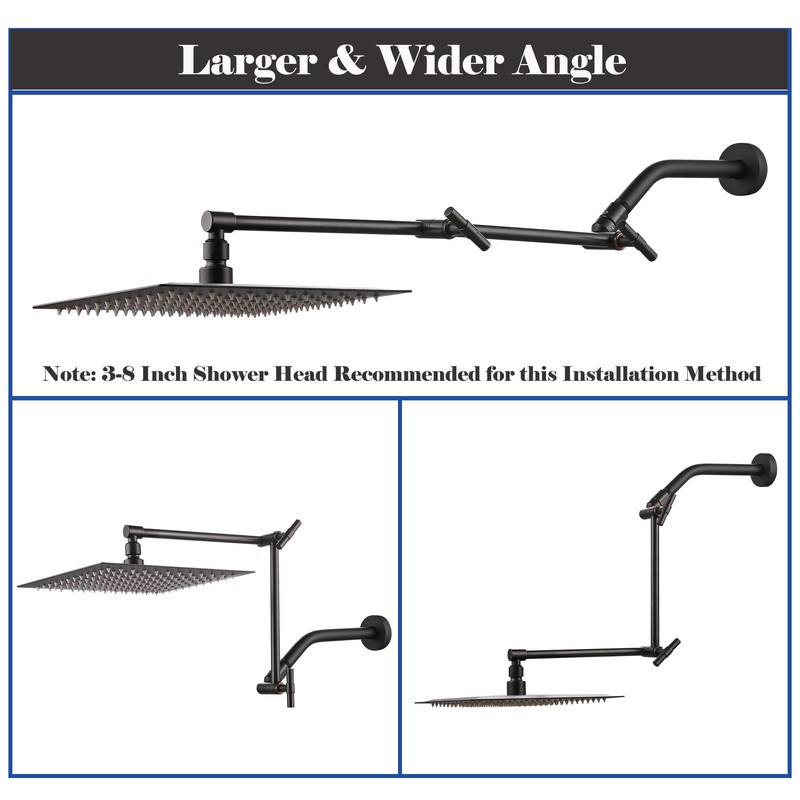 Oil Rubbed Bronze Shower Arm Extension - 13'' Height &
