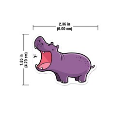 WIRESTER Set of 2 Fresh Scented Car Air Freshener Vent Clip, Decorative Accessories, Interior Decoration for Cars - Purple Pink Hippo