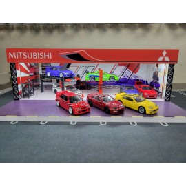 Geechan 1:64 Premium Diecast Car Diorama Display - Mitsubishi