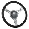 14" Gun Metal Billet Steering Wheel Half Wrap with Horn
