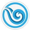 Born of Water Scuba Diving Clear Round Logo 3.5" Sticker