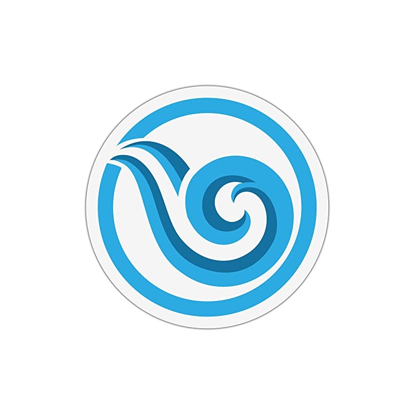 Born of Water Scuba Diving Clear Round Logo 3.5" Sticker
