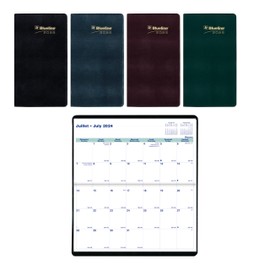 Blueline® Essential Monthly Pocket Planner, 18 Months, July 2024 to December 2025, Stitched Binding, 6.5" x 3.5", Assorted Colors Bilingual (CA12B.AST-25)
