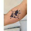 4 Sheets of Long-Lasting Compass Tattoos World Tattoos Semi-Permanent Tattoos