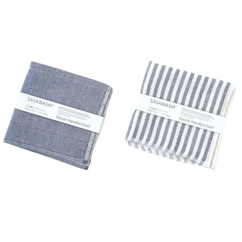 Sasawashi Gauze Handkerchief (25 x 25cm), Navy