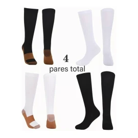 Calcetas Compresión Medias Calcetines Alivia Varices 4 Pares