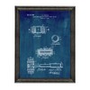 Judge's Gavel Patent Art Midnight Blue Print in a Black