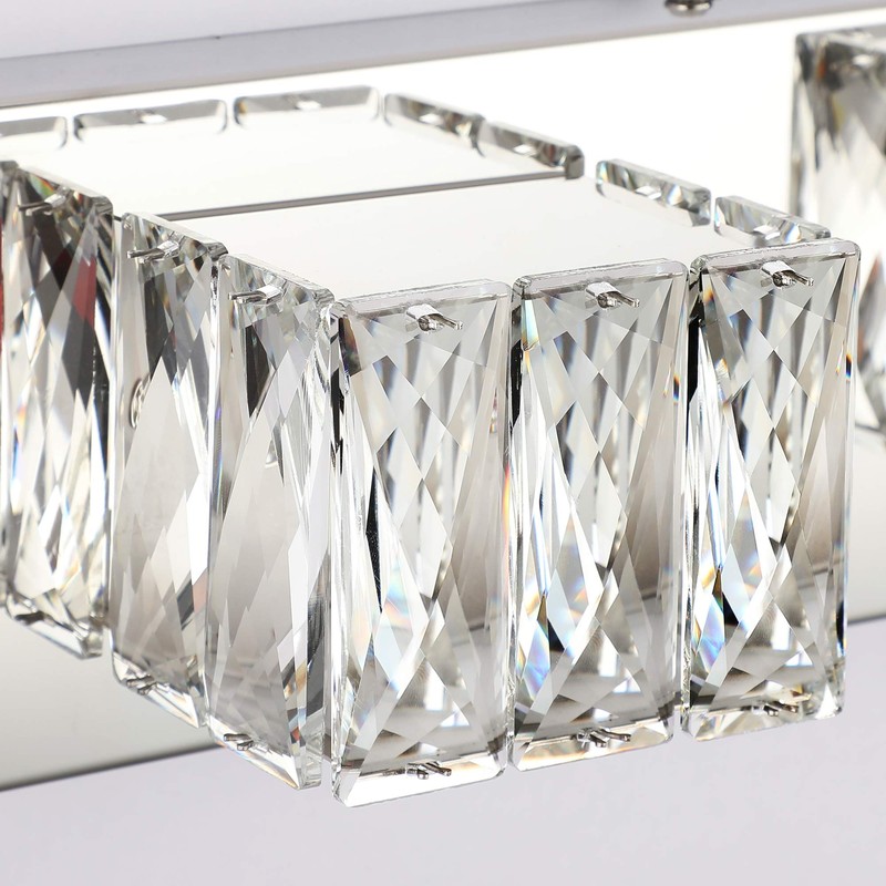 ZUZITO LED Dimmable Bathroom Vanity Lighting Fixtures Modern Crystal Vanity